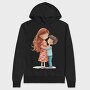 Watercolor Hug Love, Hanorac Oversize Barbati (Unisex)