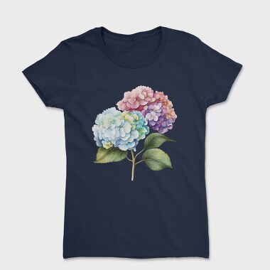 Watercolor Hydrangea Bloom, Tricou Femei