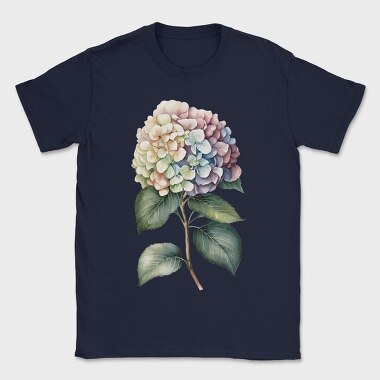 Watercolor Hydrangea Flower, Tricou Barbati (Unisex)
