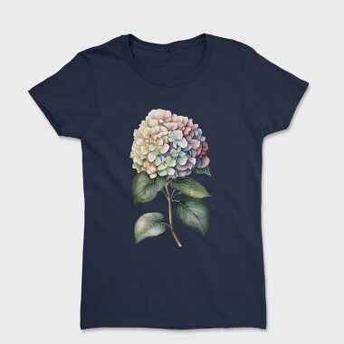 Watercolor Hydrangea Flower, Tricou Femei