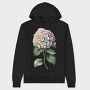 Watercolor Hydrangea Flower, Hanorac Oversize Barbati (Unisex)
