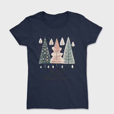 Watercolor Hygge Trees, Tricou Femei