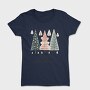 Watercolor Hygge Trees, Tricou Femei