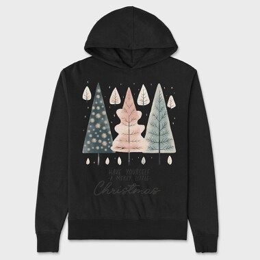Watercolor Hygge Trees, Hanorac Oversize Barbati (Unisex)