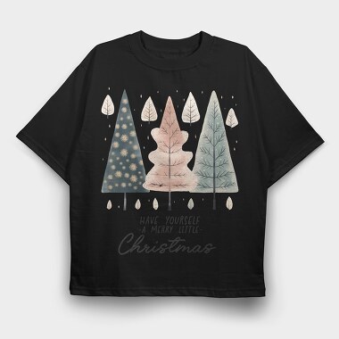 Watercolor Hygge Trees, Tricou Oversize Barbati (Unisex)