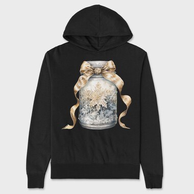 Watercolor Jar Mistletoe, Hanorac Oversize Barbati (Unisex)