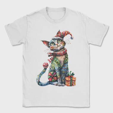Watercolor Jester Cat, Tricou Barbati (Unisex)