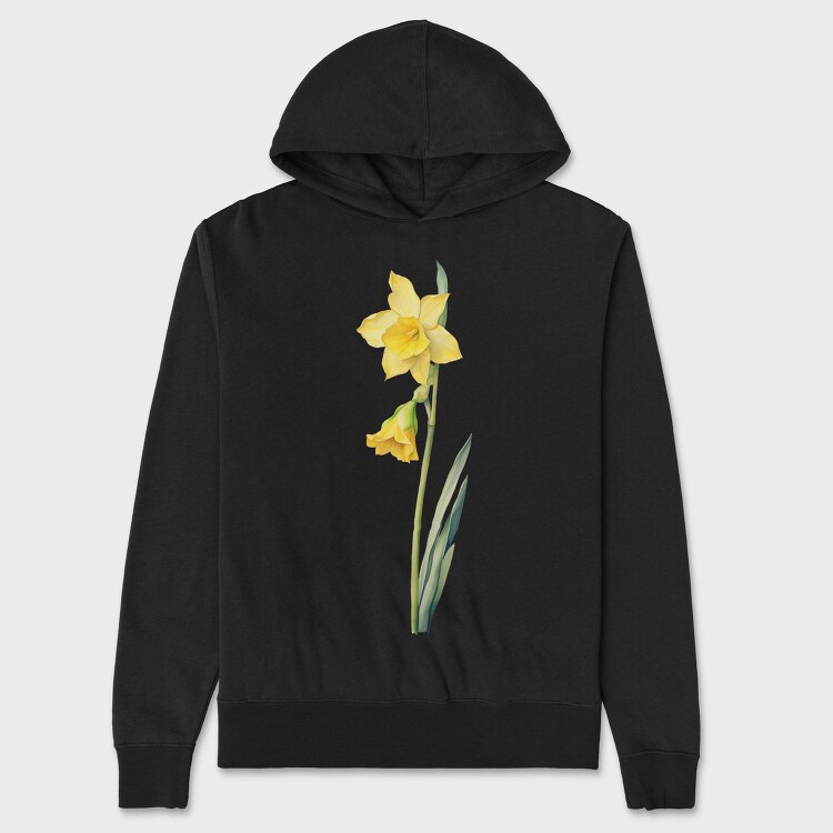 Watercolor Jonquil March, Hanorac Oversize Barbati (Unisex)
