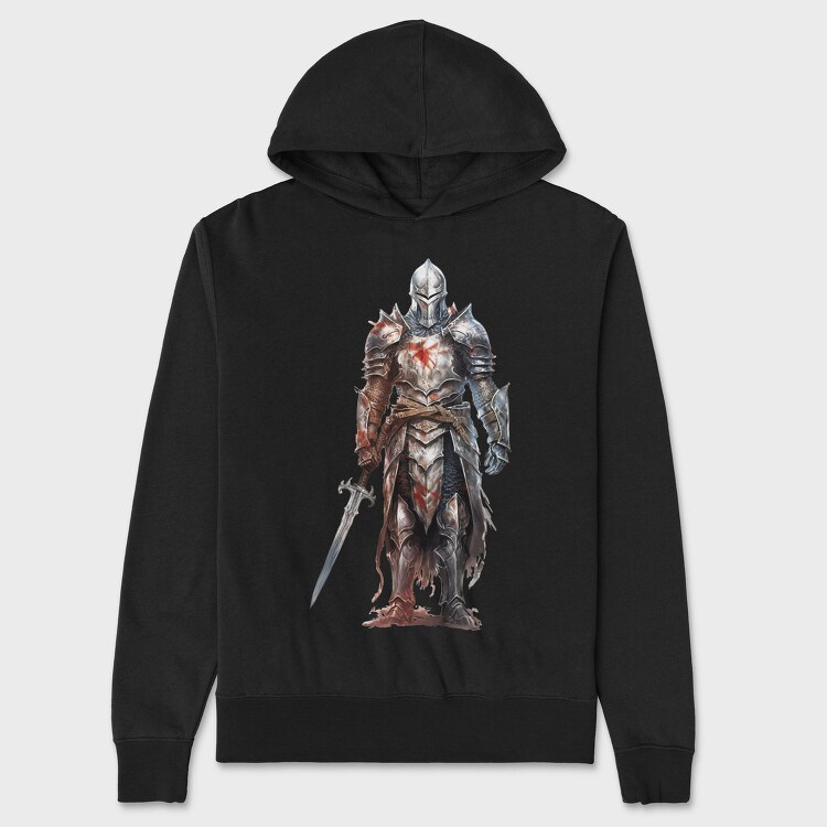 Watercolor Knight Armor, Hanorac Oversize Barbati (Unisex)