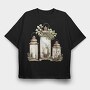 Watercolor Lanterns Christmas, Tricou Oversize Barbati (Unisex)