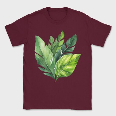 Watercolor Leaves Summer, Tricou Barbati (Unisex)