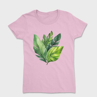Watercolor Leaves Summer, Tricou Femei