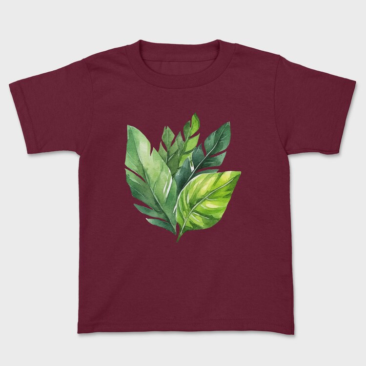Watercolor Leaves Summer, Tricou Copii