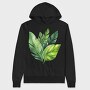 Watercolor Leaves Summer, Hanorac Oversize Barbati (Unisex)