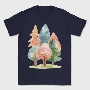 Watercolor Magic Forest, Tricou Barbati (Unisex)