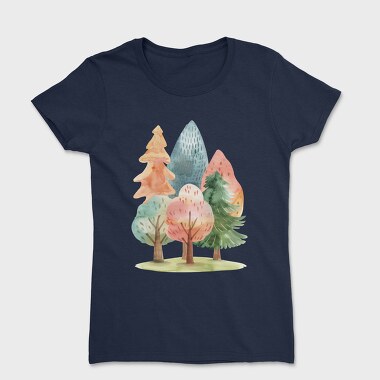 Watercolor Magic Forest, Tricou Femei