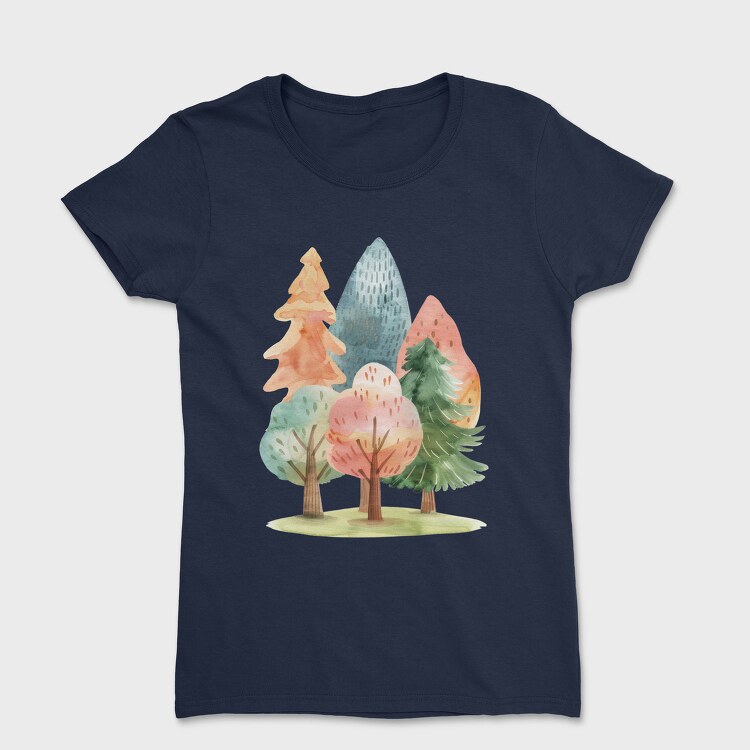 Watercolor Magic Forest, Tricou Femei