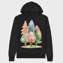 Watercolor Magic Forest, Hanorac Oversize Barbati (Unisex)