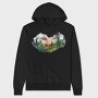 Watercolor Mist Mountains, Hanorac Oversize Barbati (Unisex)