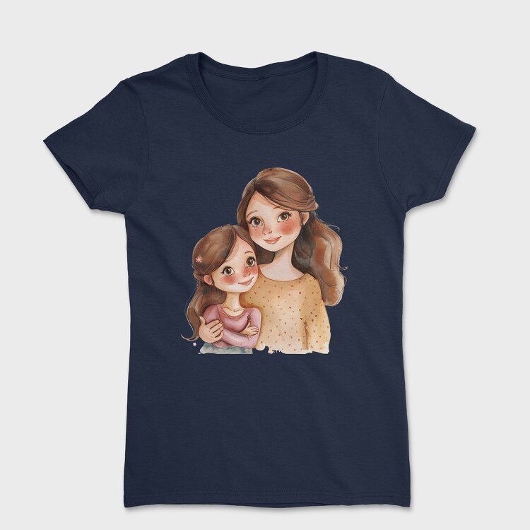 Watercolor Mommy Baby, Tricou Femei