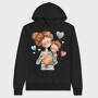 Watercolor Mommy Love, Hanorac Oversize Barbati (Unisex)
