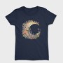 Watercolor Moon Circle, Tricou Femei