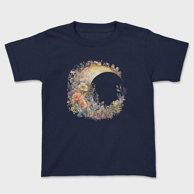 Watercolor Moon Circle, Tricou Copii