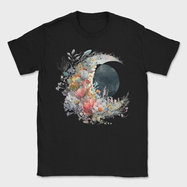 Watercolor Moon Flora, Tricou Barbati (Unisex)