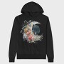 Watercolor Moon Flora, Hanorac Oversize Barbati (Unisex)