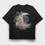 Watercolor Moon Flora, Tricou Oversize Barbati (Unisex)