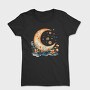Watercolor Moon Flowers, Tricou Femei