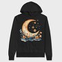 Watercolor Moon Flowers, Hanorac Oversize Barbati (Unisex)