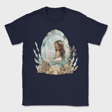 Watercolor Moon Mermaid, Tricou Barbati (Unisex)