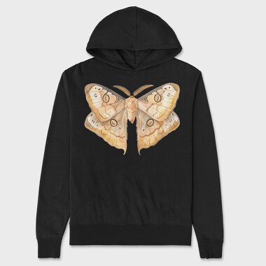 Watercolor Moon Moth, Hanorac Oversize Barbati (Unisex)
