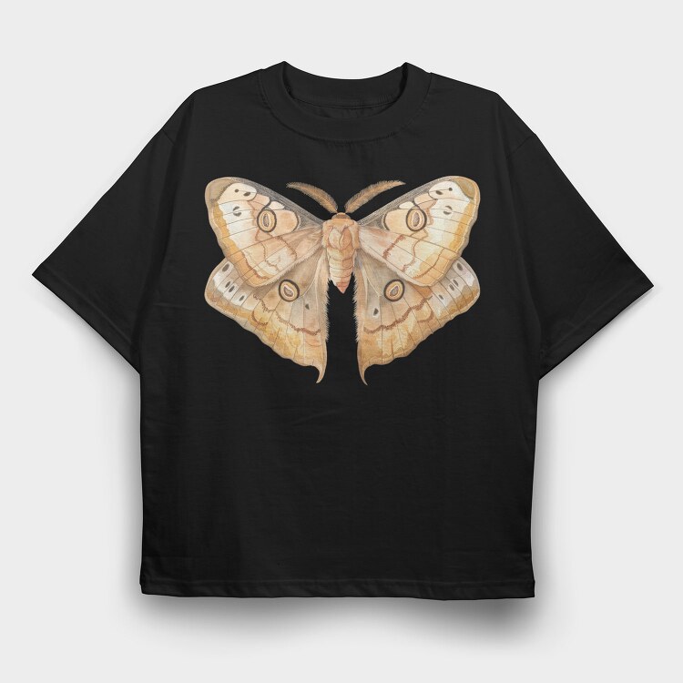 Watercolor Moon Moth, Tricou Oversize Barbati (Unisex)