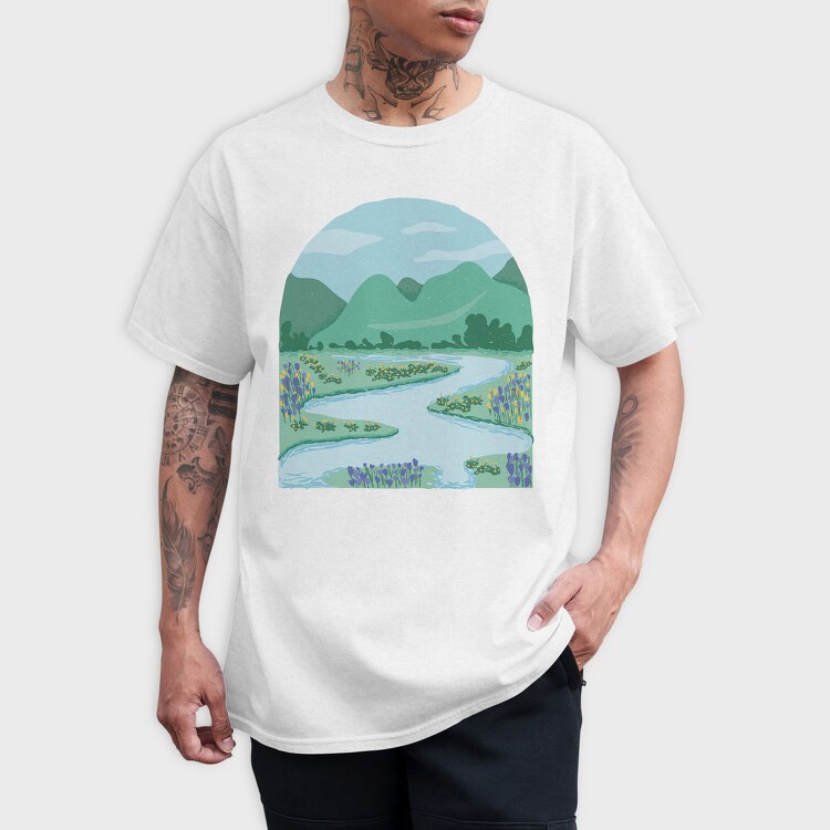 Flower Meadow, Tricou Barbati (Unisex)