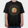 Tie Dye Sunflower, Tricou Oversize Barbati (Unisex)