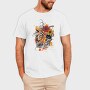 Tiger And Skull Abstract 001, Tricou Barbati (Unisex)