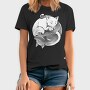 Yin Yang Cats Monochrome, Tricou Barbati (Unisex)