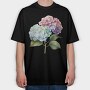 Watercolor Hydrangea Bloom, Tricou Oversize Barbati (Unisex)