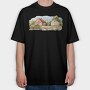 Watercolor Homes Nature, Tricou Oversize Barbati (Unisex)