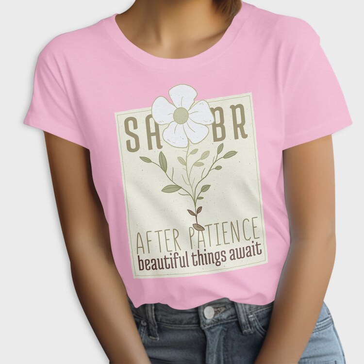 Flower Text Patience, Tricou Femei