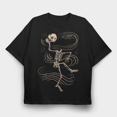 Dancing Skeleton Headless, Tricou Oversize Barbati (Unisex)