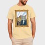 American Gothic Cat Farmer, Tricou Barbati (Unisex)