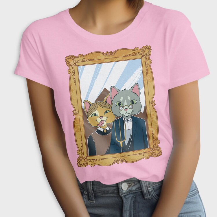American Gothic Cat Farmer, Tricou Femei