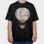 Watercolor Hotairballoon, Tricou Oversize Barbati (Unisex)