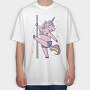 Cute Unicorn Pole Dancing, Tricou Oversize Barbati (Unisex)