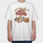 Christmas Mushroom And Animals With The Beloved, Tricou Oversize Barbati (Unisex)