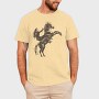 Girl Equitation Horse Two Feet, Tricou Barbati (Unisex)