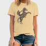 Girl Equitation Horse Two Feet, Tricou Barbati (Unisex)